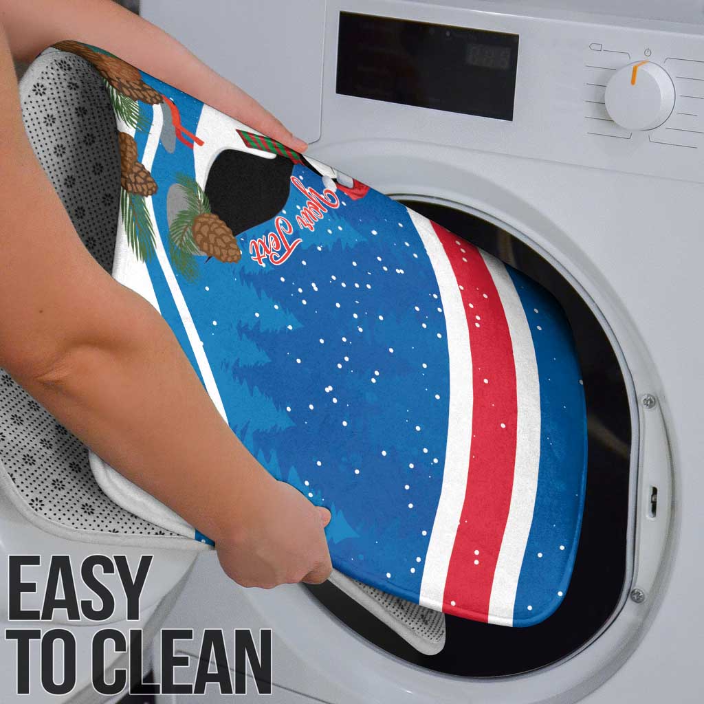 Personalised Iceland Christmas Bathroom Set Puffin Santa Winter Flag Style - Wonder Print Shop