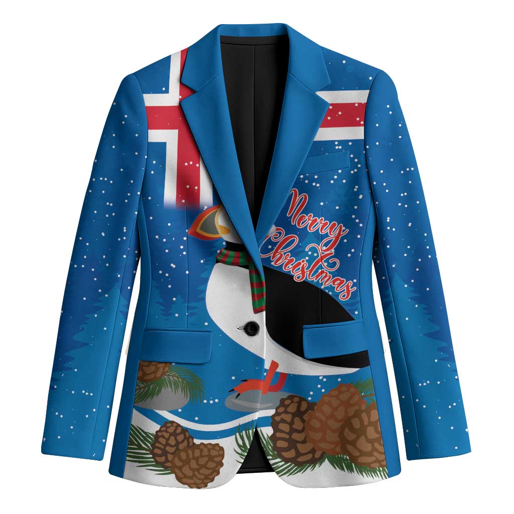 Personalised Iceland Christmas Blazer Puffin Santa Winter Flag Style - Wonder Print Shop