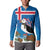 Personalised Iceland Christmas Button Sweatshirt Puffin Santa Winter Flag Style - Wonder Print Shop