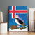 Personalised Iceland Christmas Canvas Wall Art Puffin Santa Winter Flag Style - Wonder Print Shop