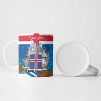 Personalised Iceland Christmas Ceramic Mug Puffin Santa Winter Flag Style - Wonder Print Shop