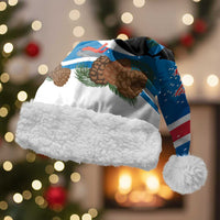 Personalised Iceland Christmas Santa Hat Puffin Santa Winter Flag Style - Wonder Print Shop