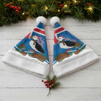 Personalised Iceland Christmas Santa Hat Puffin Santa Winter Flag Style - Wonder Print Shop