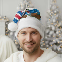 Personalised Iceland Christmas Santa Hat Puffin Santa Winter Flag Style - Wonder Print Shop