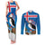 Personalised Iceland Christmas Couples Matching Tank Maxi Dress and Long Sleeve Button Shirt Puffin Santa Winter Flag Style - Wonder Print Shop