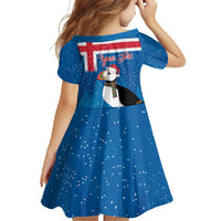 Personalised Iceland Christmas Family Matching Mermaid Dress and Hawaiian Shirt Puffin Santa Winter Flag Style - Wonder Print Shop