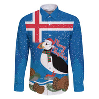 Personalised Iceland Christmas Family Matching Off Shoulder Maxi Dress and Hawaiian Shirt Puffin Santa Winter Flag Style - Wonder Print Shop