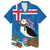 Personalised Iceland Christmas Family Matching Puletasi and Hawaiian Shirt Puffin Santa Winter Flag Style - Wonder Print Shop