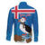 Personalised Iceland Christmas Family Matching Short Sleeve Bodycon Dress and Hawaiian Shirt Puffin Santa Winter Flag Style - Wonder Print Shop