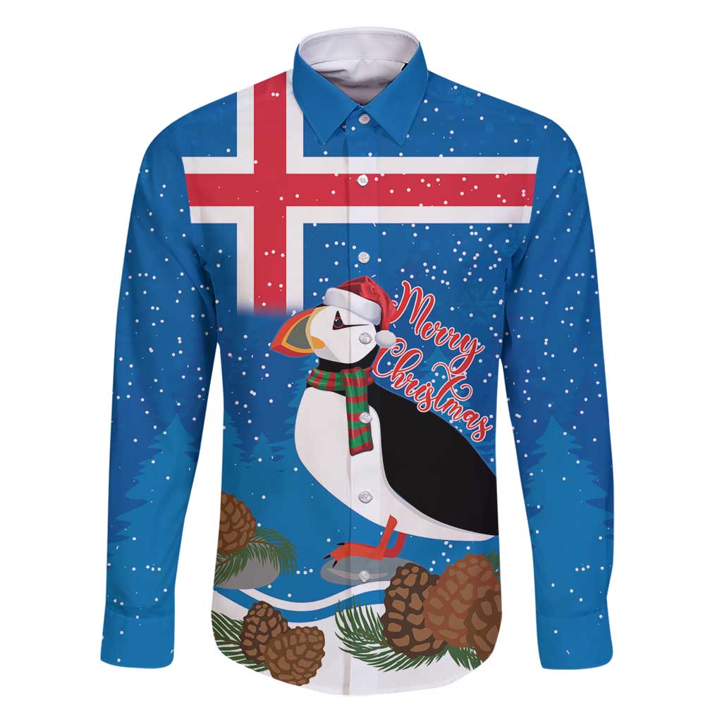 Personalised Iceland Christmas Family Matching Summer Maxi Dress and Hawaiian Shirt Puffin Santa Winter Flag Style - Wonder Print Shop