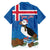 Personalised Iceland Christmas Family Matching Tank Maxi Dress and Hawaiian Shirt Puffin Santa Winter Flag Style - Wonder Print Shop