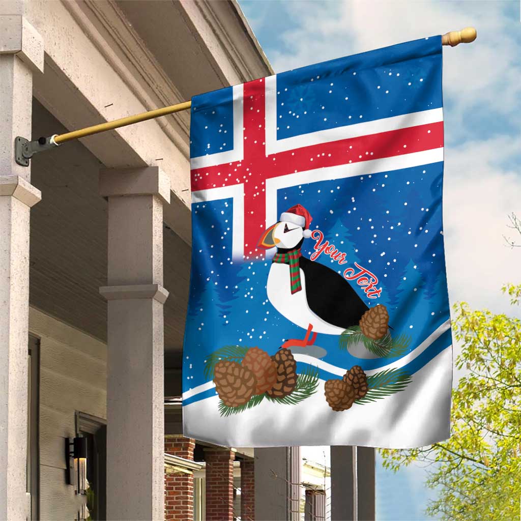 Personalised Iceland Christmas Garden Flag Puffin Santa Winter Flag Style - Wonder Print Shop