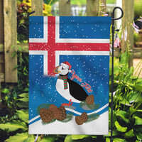 Personalised Iceland Christmas Garden Flag Puffin Santa Winter Flag Style - Wonder Print Shop