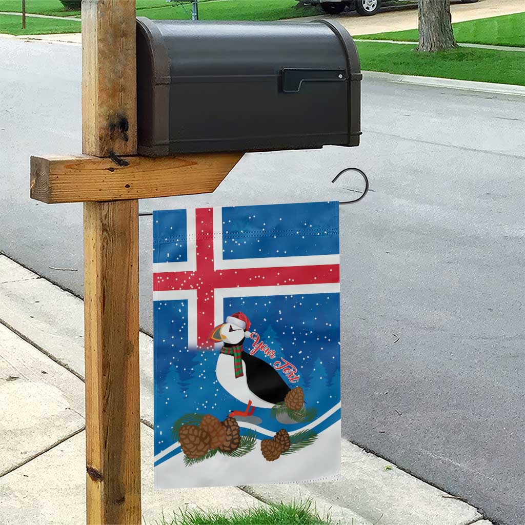 Personalised Iceland Christmas Garden Flag Puffin Santa Winter Flag Style - Wonder Print Shop