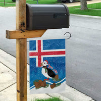 Personalised Iceland Christmas Garden Flag Puffin Santa Winter Flag Style - Wonder Print Shop