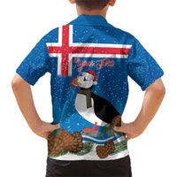 Personalised Iceland Christmas Hawaiian Shirt Puffin Santa Winter Flag Style - Wonder Print Shop