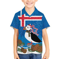 Personalised Iceland Christmas Kid Hawaiian Shirt Puffin Santa Winter Flag Style - Wonder Print Shop