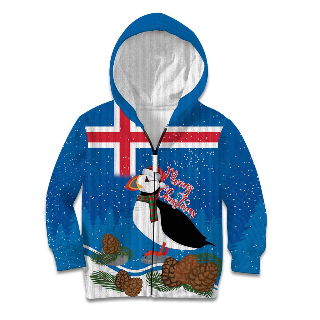 Personalised Iceland Christmas Kid Hoodie Puffin Santa Winter Flag Style - Wonder Print Shop