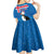 Personalised Iceland Christmas Kid Short Sleeve Dress Puffin Santa Winter Flag Style - Wonder Print Shop