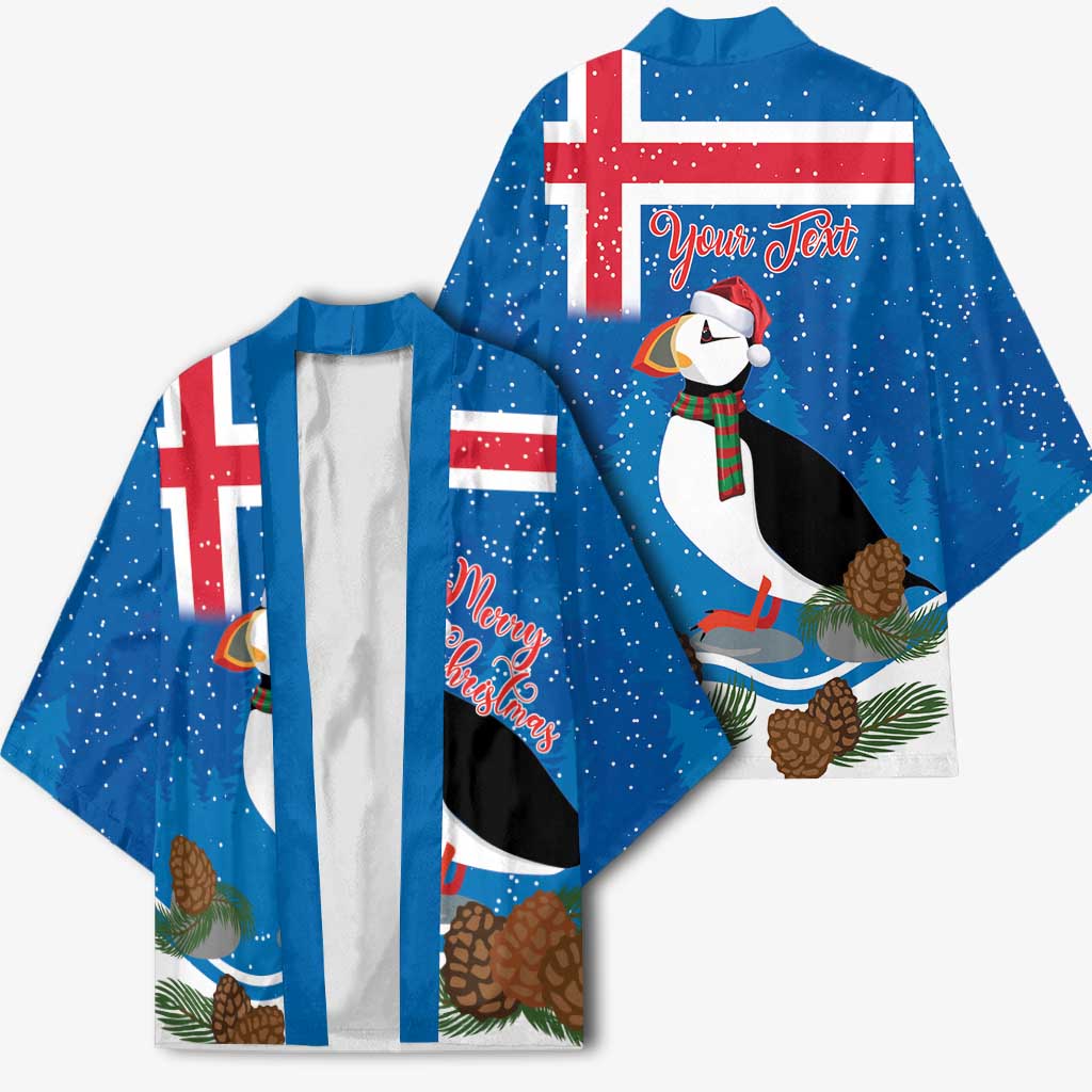 Personalised Iceland Christmas Kimono Puffin Santa Winter Flag Style - Wonder Print Shop