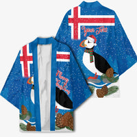 Personalised Iceland Christmas Kimono Puffin Santa Winter Flag Style - Wonder Print Shop