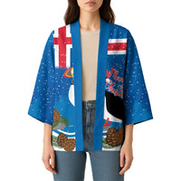 Personalised Iceland Christmas Kimono Puffin Santa Winter Flag Style - Wonder Print Shop
