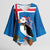 Personalised Iceland Christmas Kimono Sleeve Blouse Puffin Santa Winter Flag Style - Wonder Print Shop
