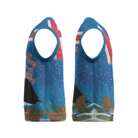 Personalised Iceland Christmas Knitted V-Neck Vest Puffin Santa Winter Flag Style - Wonder Print Shop