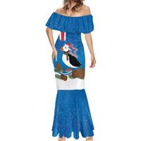 Personalised Iceland Christmas Mermaid Dress Puffin Santa Winter Flag Style - Wonder Print Shop