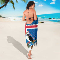 Personalised Iceland Christmas Sarong Puffin Santa Winter Flag Style - Wonder Print Shop
