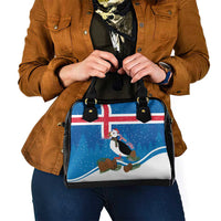 Personalised Iceland Christmas Shoulder Handbag Puffin Santa Winter Flag Style - Wonder Print Shop