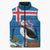 Personalised Iceland Christmas Sleeveless Puffer Jacket Puffin Santa Winter Flag Style - Wonder Print Shop