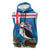 Personalised Iceland Christmas Sleeveless Zip Hoodie Puffin Santa Winter Flag Style - Wonder Print Shop