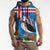 Personalised Iceland Christmas Sleeveless Zip Hoodie Puffin Santa Winter Flag Style - Wonder Print Shop