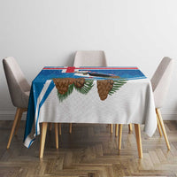 Personalised Iceland Christmas Tablecloth Puffin Santa Winter Flag Style - Wonder Print Shop