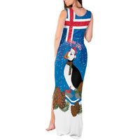 Personalised Iceland Christmas Tank Maxi Dress Puffin Santa Winter Flag Style - Wonder Print Shop