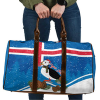 Personalised Iceland Christmas Travel Bag Puffin Santa Winter Flag Style - Wonder Print Shop
