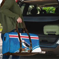 Personalised Iceland Christmas Travel Bag Puffin Santa Winter Flag Style - Wonder Print Shop