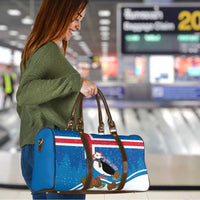 Personalised Iceland Christmas Travel Bag Puffin Santa Winter Flag Style - Wonder Print Shop