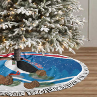 Personalised Iceland Christmas Tree Skirt Puffin Santa Winter Flag Style - Wonder Print Shop