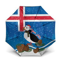 Personalised Iceland Christmas Umbrella Puffin Santa Winter Flag Style - Wonder Print Shop