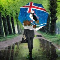 Personalised Iceland Christmas Umbrella Puffin Santa Winter Flag Style - Wonder Print Shop