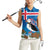 Personalised Iceland Christmas Women Sleeveless Polo Shirt Puffin Santa Winter Flag Style - Wonder Print Shop