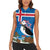 Personalised Iceland Christmas Women Sleeveless Polo Shirt Puffin Santa Winter Flag Style - Wonder Print Shop