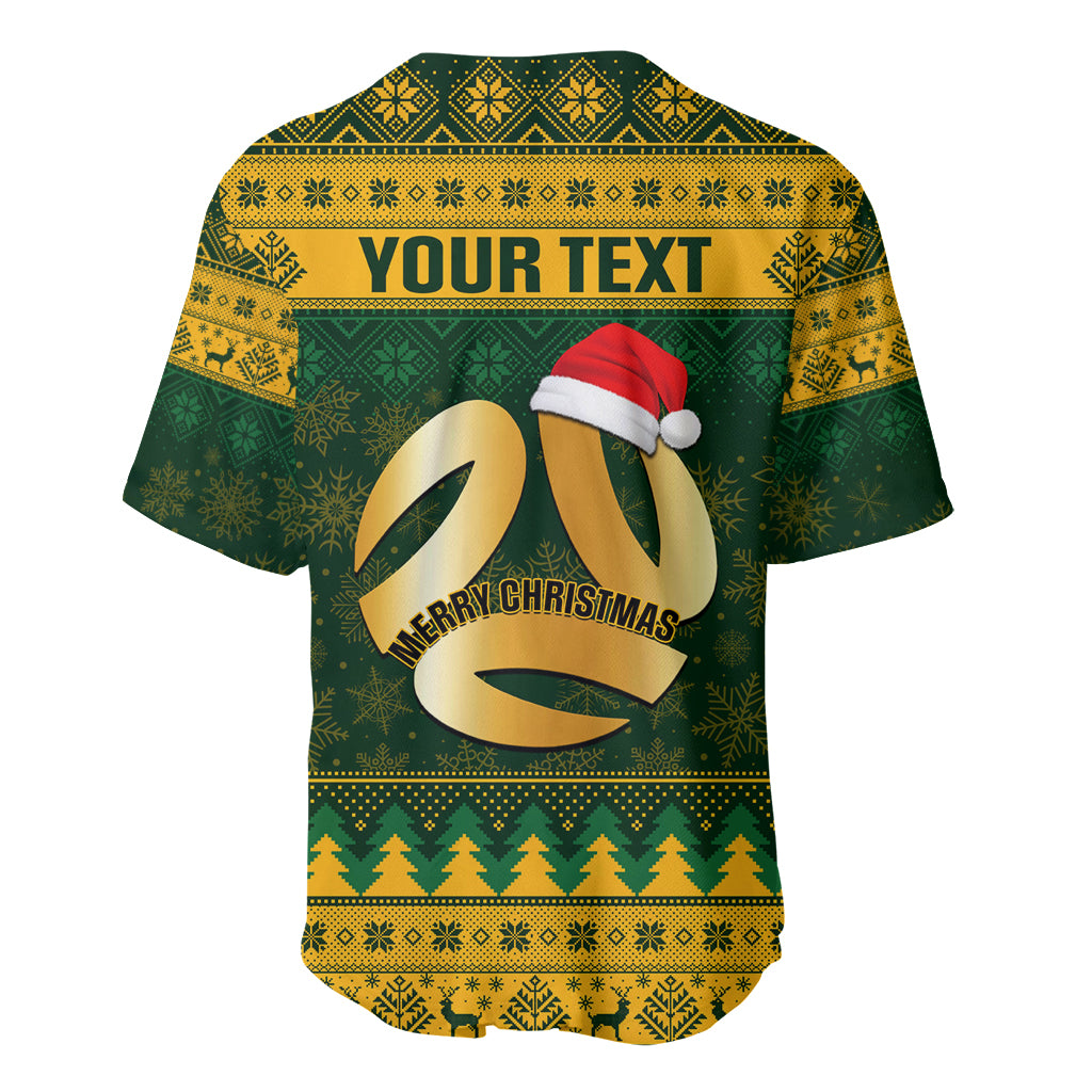 Personalised Australia Matildas Christmas Baseball Jersey Merry Xmas 2023 National Color - Wonder Print Shop