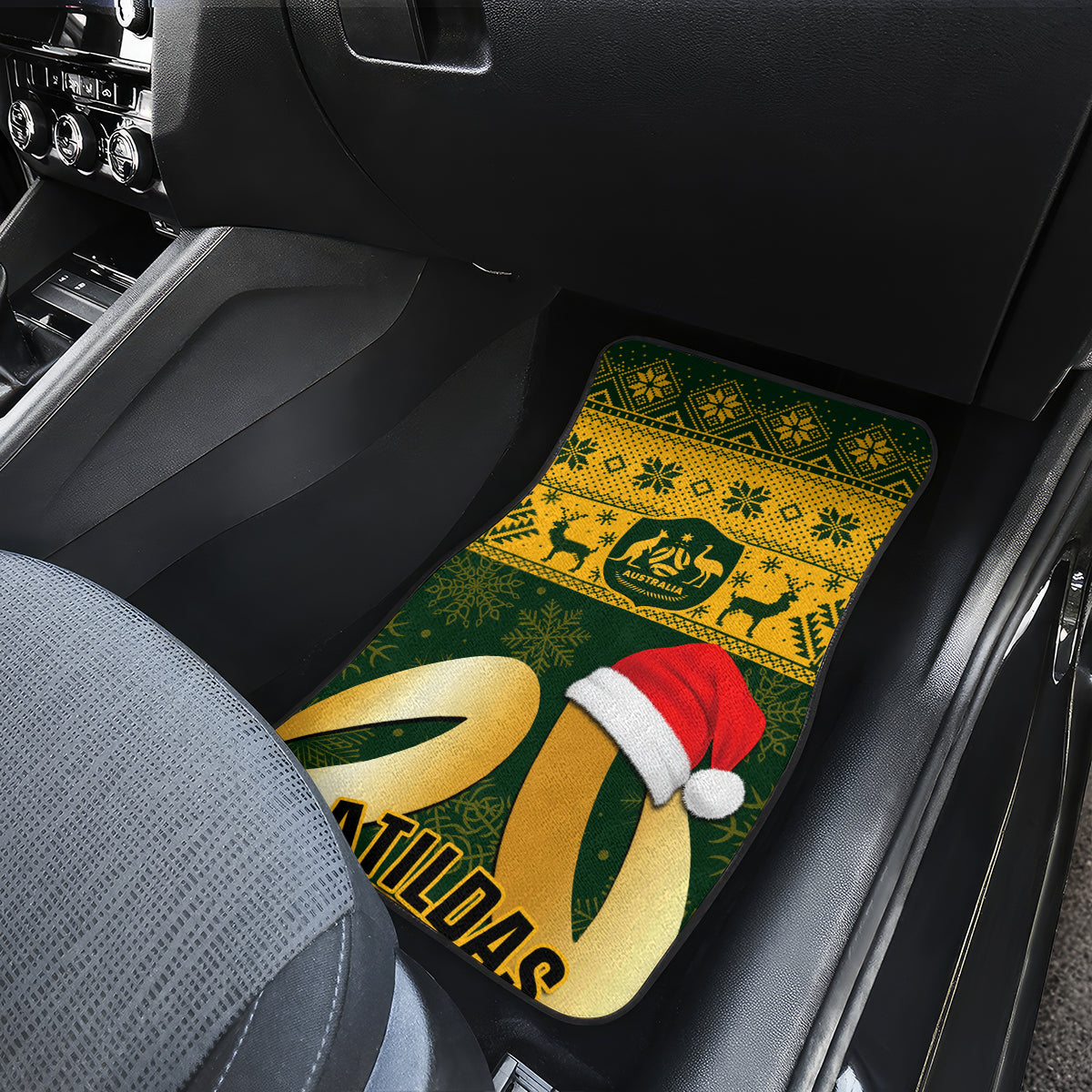 Australia Matildas Christmas Car Mats Merry Xmas 2023 National Color - Wonder Print Shop