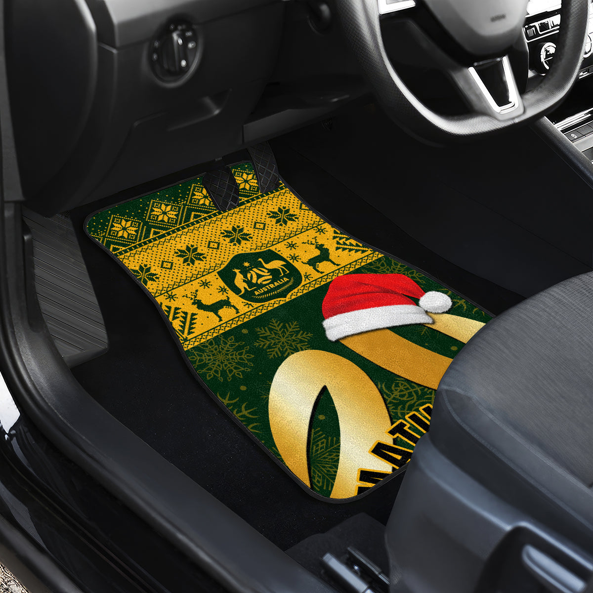 Australia Matildas Christmas Car Mats Merry Xmas 2023 National Color - Wonder Print Shop