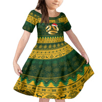 Personalised Australia Matildas Christmas Family Matching Mermaid Dress and Hawaiian Shirt Merry Xmas 2023 National Color - Wonder Print Shop