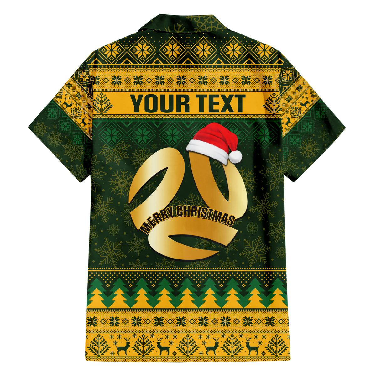 Personalised Australia Matildas Christmas Family Matching Short Sleeve Bodycon Dress and Hawaiian Shirt Merry Xmas 2023 National Color - Wonder Print Shop
