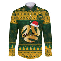 Personalised Australia Matildas Christmas Family Matching Short Sleeve Bodycon Dress and Hawaiian Shirt Merry Xmas 2023 National Color - Wonder Print Shop